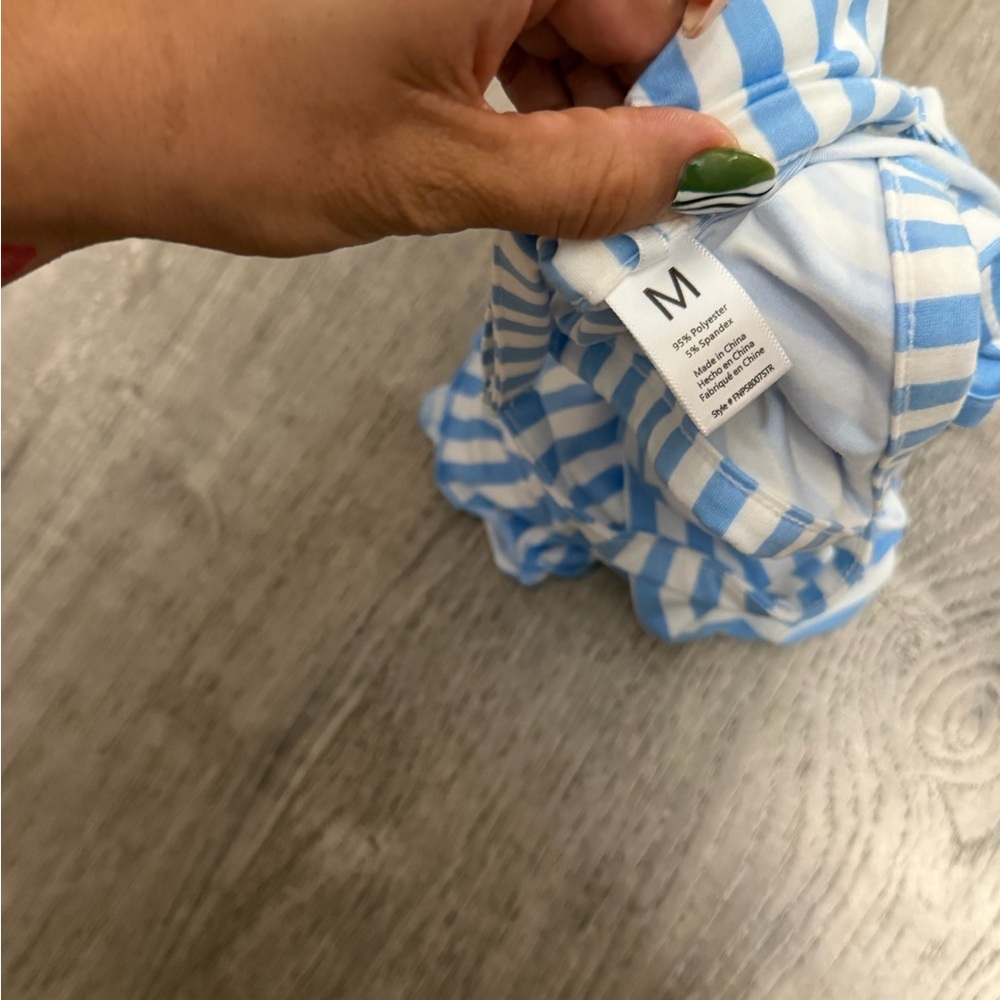 Fashion Nova Blue and White Striped Pajama Set - Picture 3 of 3